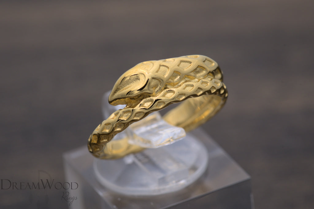 Gold Ouroboros Ring - Dreamwood Rings - DreamWood Custom