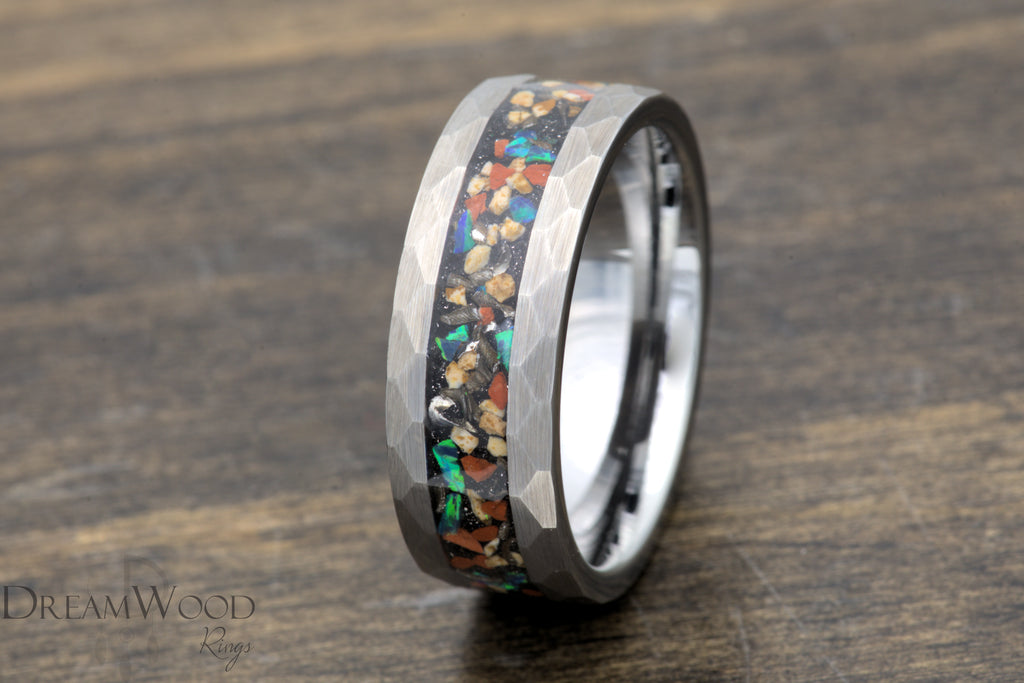 Meteorite Dreams Tungsten Ring - DreamWood Custom