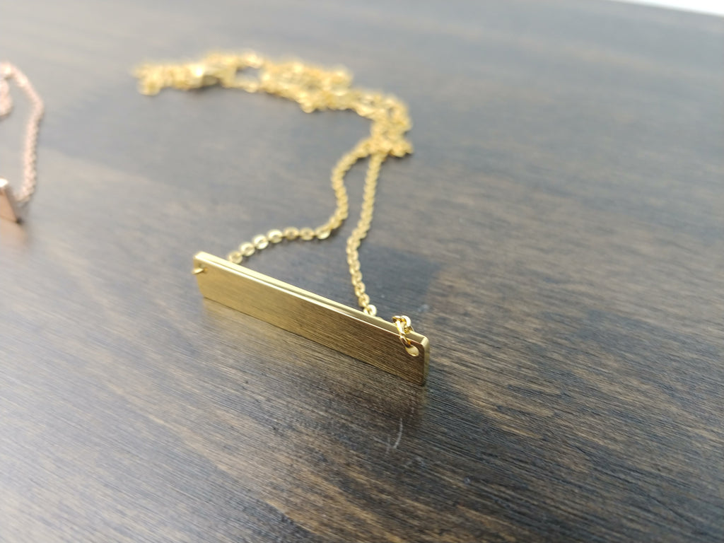 Lavish Gold Bar Necklace - DreamWood Custom