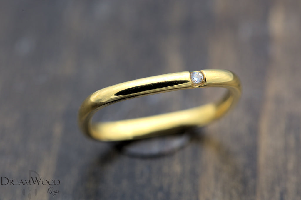 Square Ring | Gold Stainless Ring - DreamWood Custom