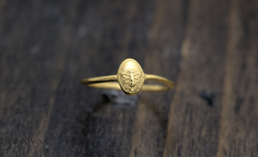Bee Ring | Gold Stainless Ring - DreamWood Custom
