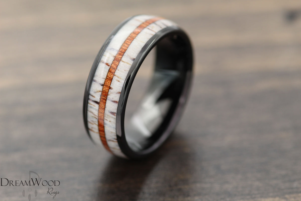 Koa Antler Ring - DreamWood Custom