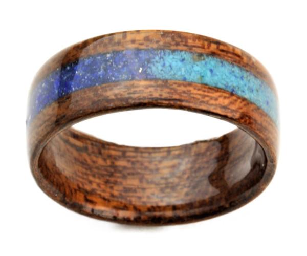 Mahogany Bentwood Ring with Ombré Inlay - DreamWood Custom