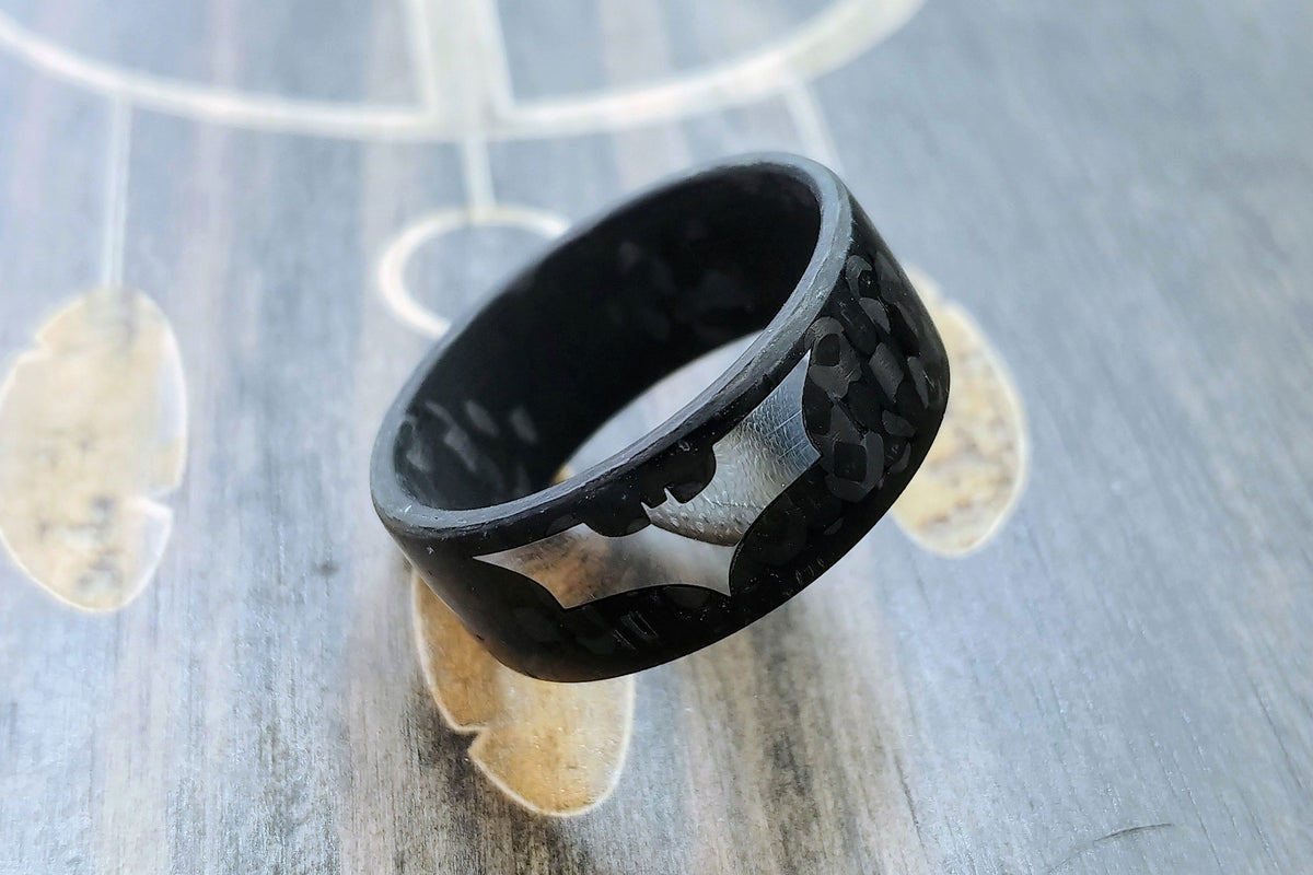 Bat Carbon Fiber Ring - DreamWood Custom