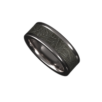 Custom men’s and women’s wedding band by Dream Wood Rings