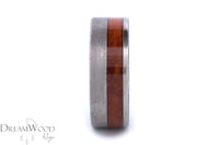Crystalized Titanium & Red Cedar Inlay Ring