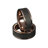 Custom men’s and women’s wedding band by Dream Wood Rings