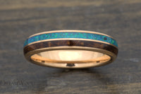 Custom men’s and women’s wedding band by Dream Wood Rings