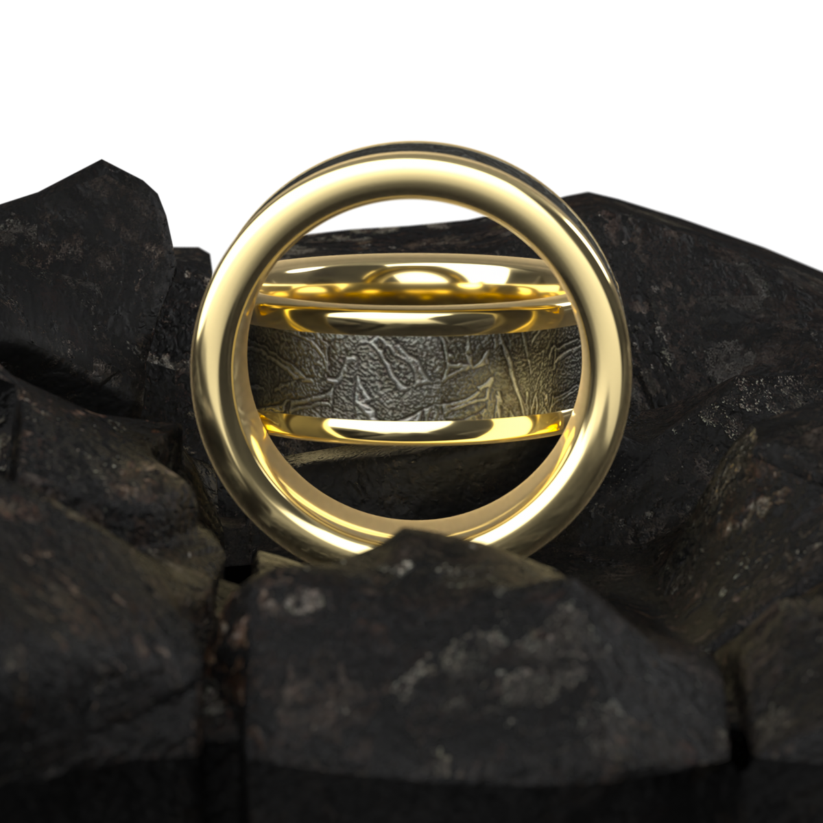 Custom men’s and women’s wedding band by Dream Wood Rings