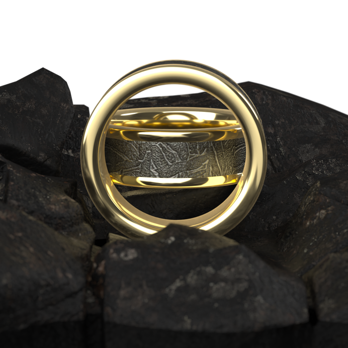 Custom men’s and women’s wedding band by Dream Wood Rings