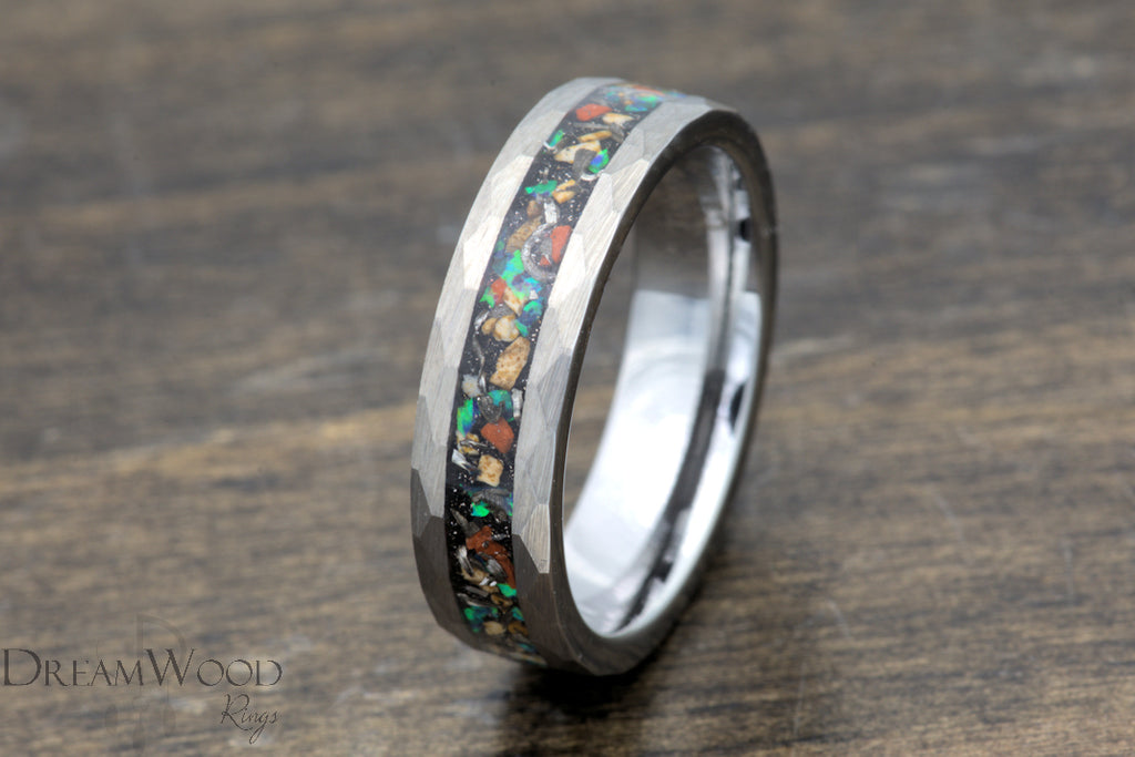 Meteorite Dreams Tungsten Ring - DreamWood Custom