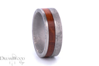 Crystalized Titanium & Red Cedar Inlay Ring