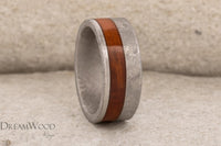 Crystalized Titanium & Red Cedar Inlay Ring