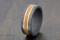 Custom men’s and women’s wedding band by Dream Wood Rings