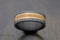 Custom men’s and women’s wedding band by Dream Wood Rings