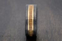 Custom men’s and women’s wedding band by Dream Wood Rings