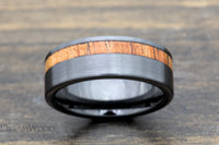 Custom men’s and women’s wedding band by Dream Wood Rings