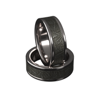 Custom men’s and women’s wedding band by Dream Wood Rings
