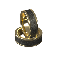 Custom men’s and women’s wedding band by Dream Wood Rings