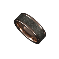 Custom men’s and women’s wedding band by Dream Wood Rings