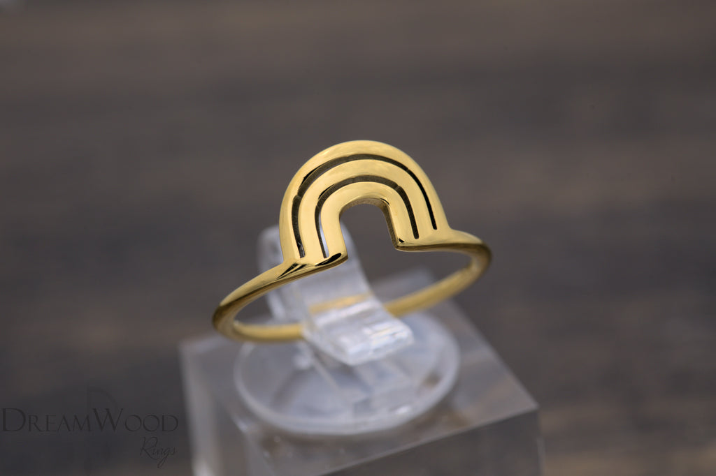 Gold Rainbow Ring - Dreamwood Rings - DreamWood Custom
