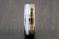 Custom men’s and women’s wedding band by Dream Wood Rings