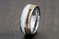 Custom men’s and women’s wedding band by Dream Wood Rings