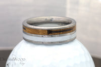 Custom men’s and women’s wedding band by Dream Wood Rings