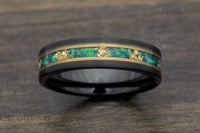 Custom men’s and women’s wedding band by Dream Wood Rings