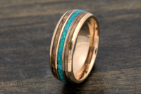Custom men’s and women’s wedding band by Dream Wood Rings