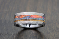 Custom men’s and women’s wedding band by Dream Wood Rings