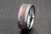 Custom men’s and women’s wedding band by Dream Wood Rings