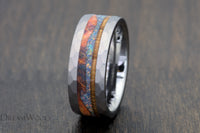 Custom men’s and women’s wedding band by Dream Wood Rings