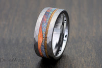 Custom men’s and women’s wedding band by Dream Wood Rings