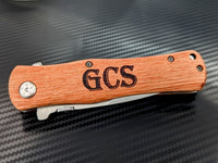Engraved Wood Handle Knife - The Perfect Groomsmen Gift - DreamWood Custom