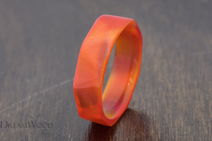 Custom men’s and women’s wedding band by Dream Wood Rings