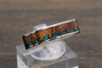 Custom men’s and women’s wedding band by Dream Wood Rings