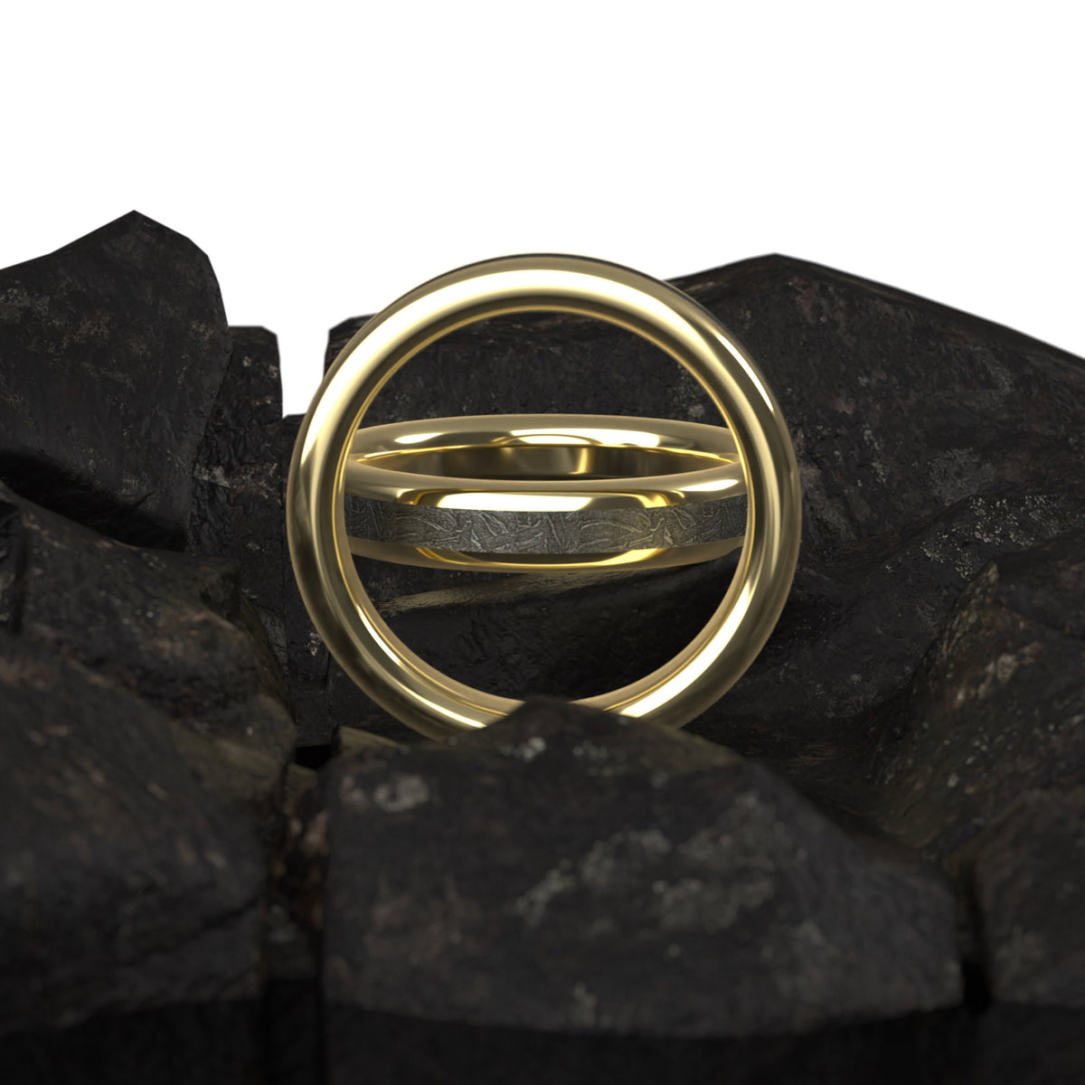 Custom men’s and women’s wedding band by Dream Wood Rings