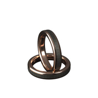 Custom men’s and women’s wedding band by Dream Wood Rings