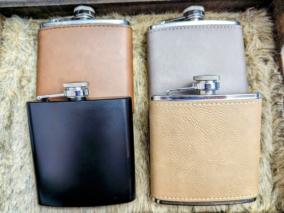 Elegant 6oz Personalized Flask - DreamWood Custom