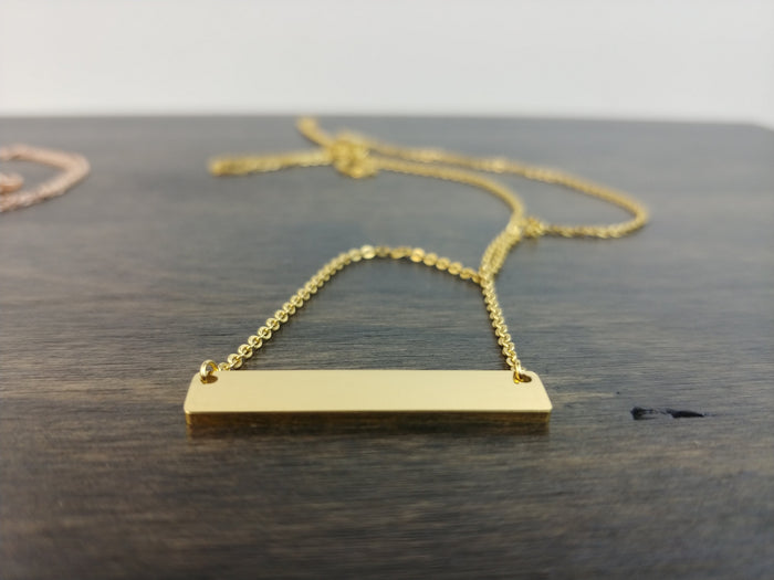 Lavish Gold Bar Necklace - DreamWood Custom