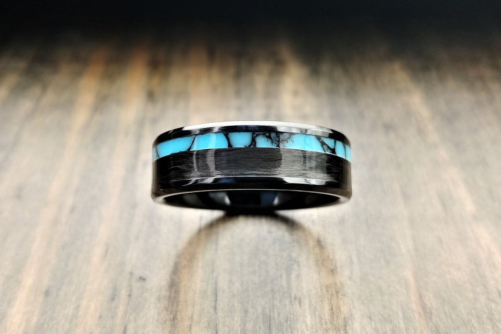 Turquoise Breath Ring - DreamWood Custom