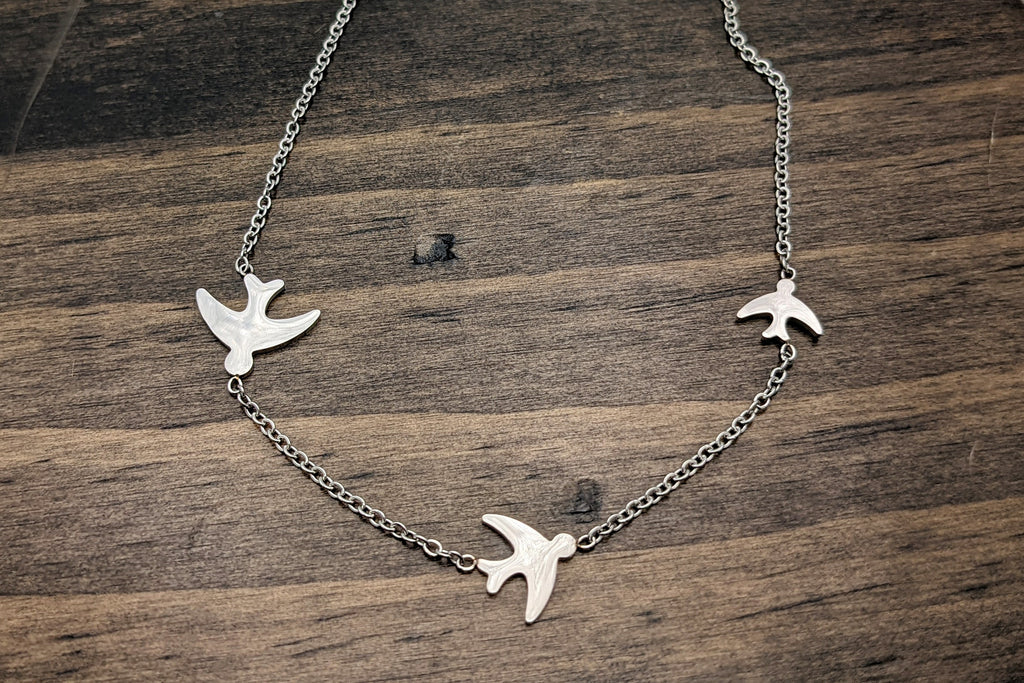 3 Birds - Stainless Steel Necklace