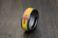 Custom men’s and women’s wedding band by Dream Wood Rings