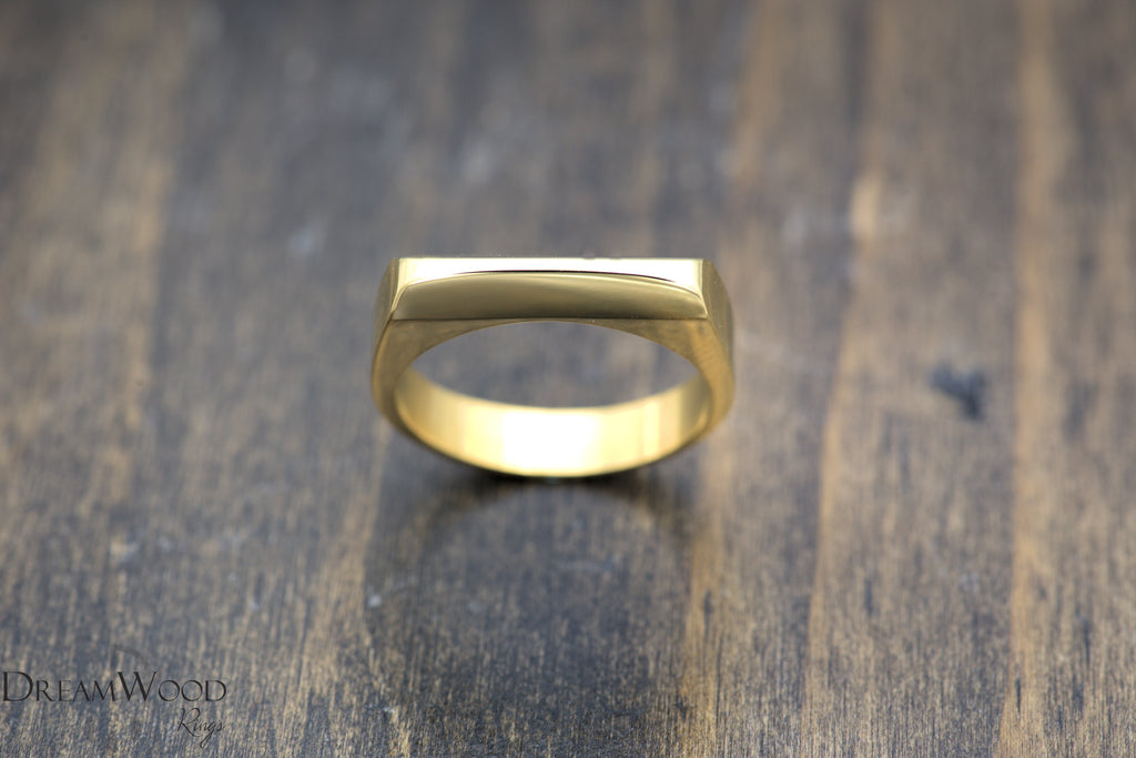 Bar Ring | Gold Stainless Ring - DreamWood Custom