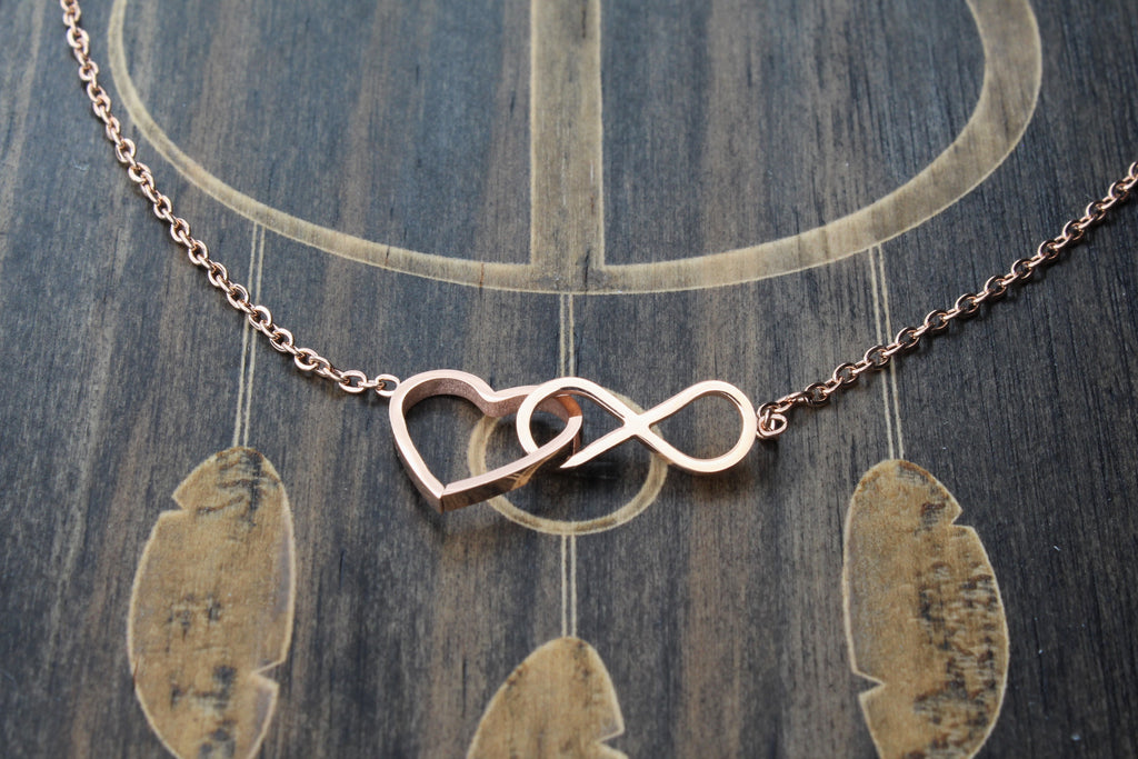 Infinity Heart - Rose Gold Necklace