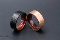 Rose Gold Brazilian Hammered ring - DreamWood Custom