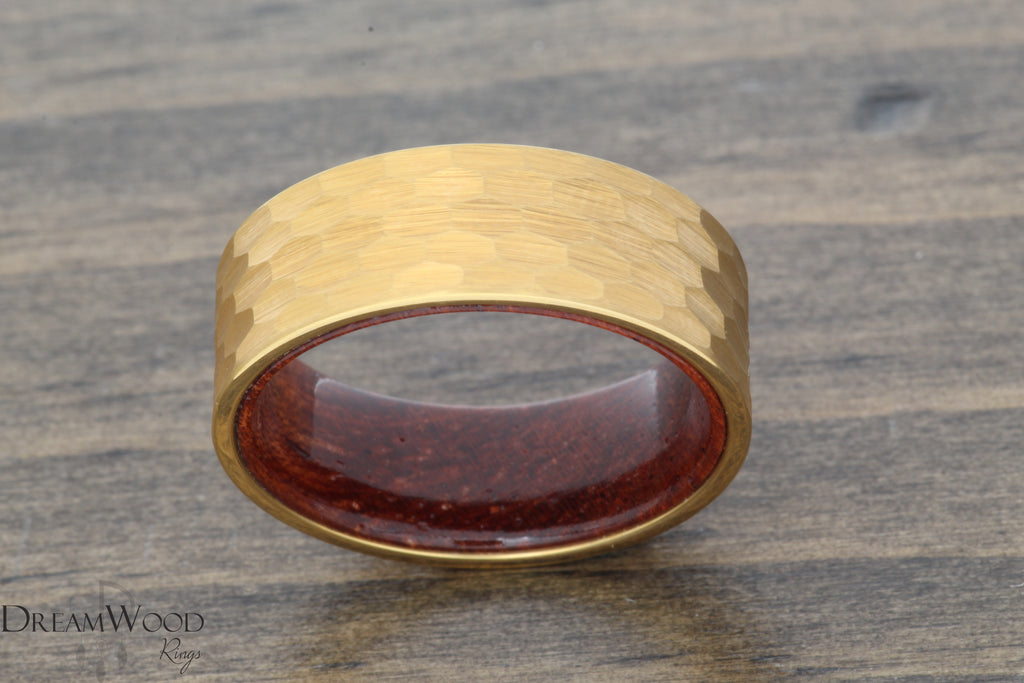 Gold Tungsten and Brazilian Rosewood