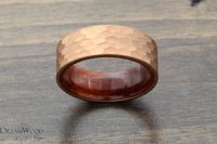 Rose Gold Brazilian Hammered ring - DreamWood Custom