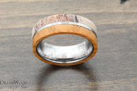 Whiskey Antler Ring - DreamWood Custom